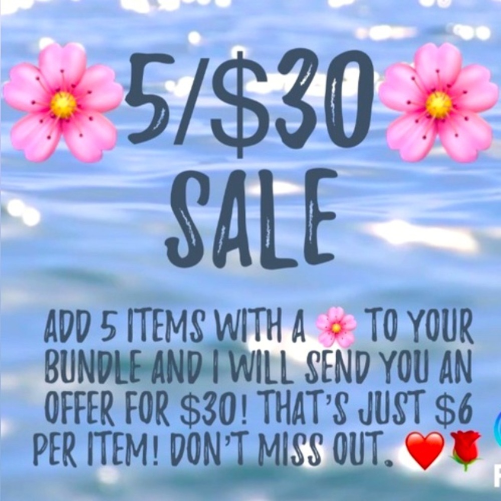 5 for $30 Sale Offer
